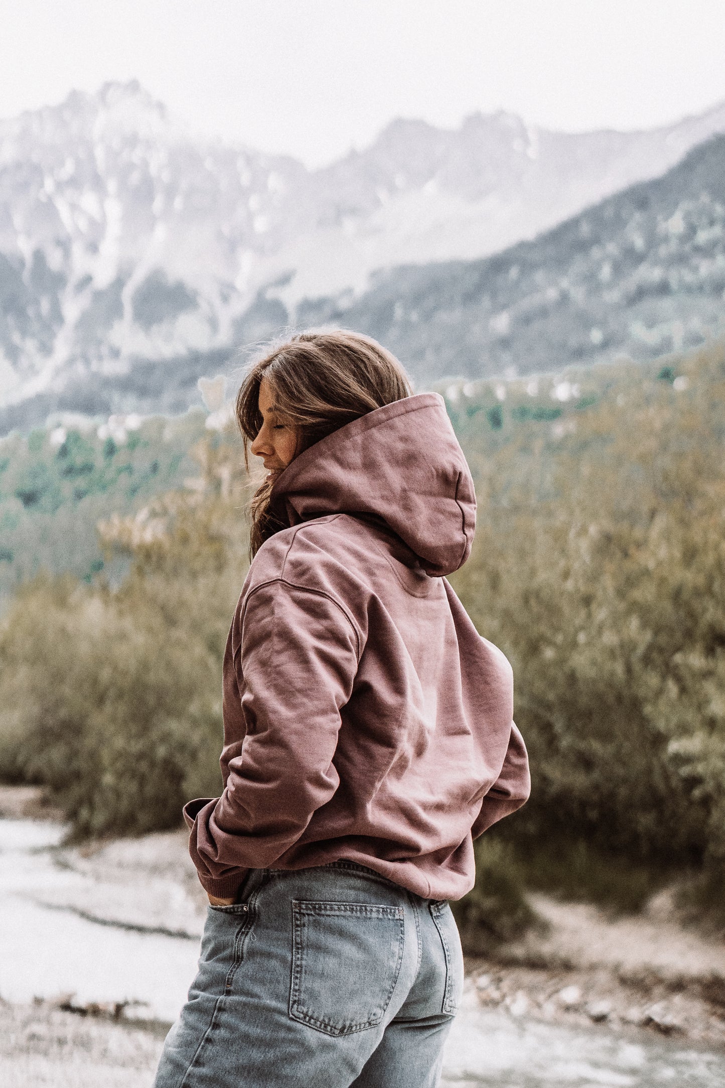 Embroidery Hoodie rusty