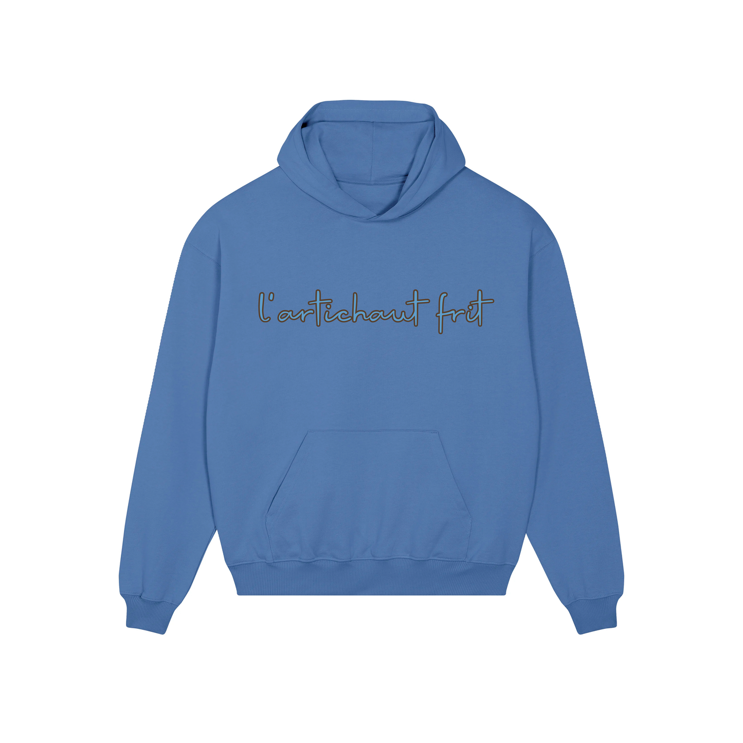 Embroidery Hoodie bright blue