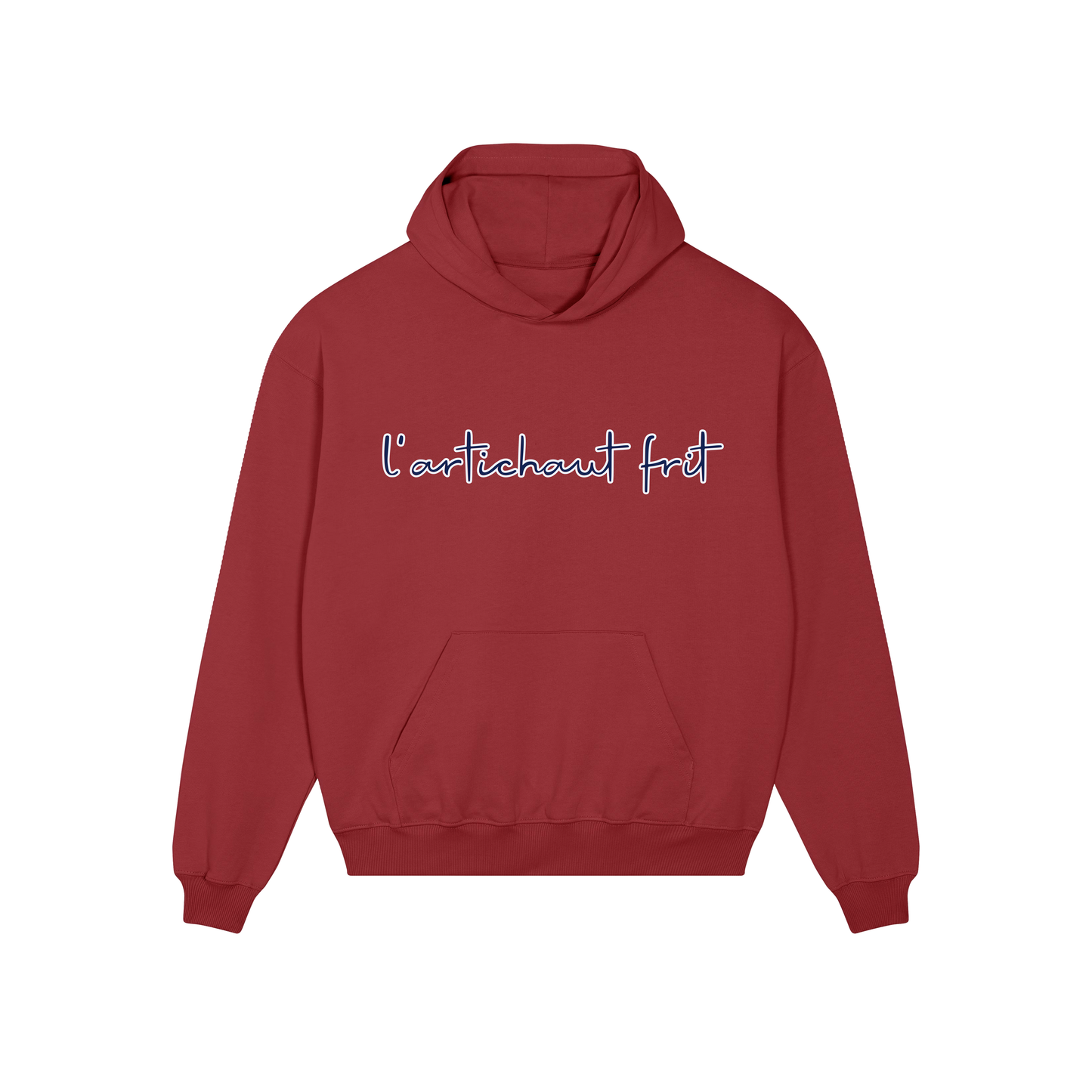 Embroidery Hoodie red earth