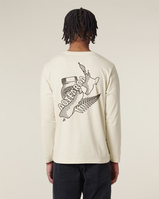 Aotearoa Longsleeve white