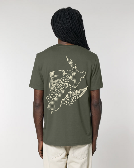 Aotearoa Tee olive