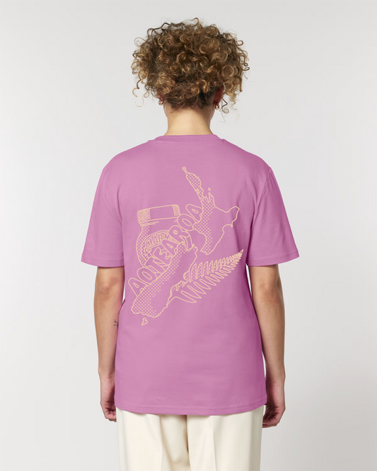 Aotearoa Tee pink