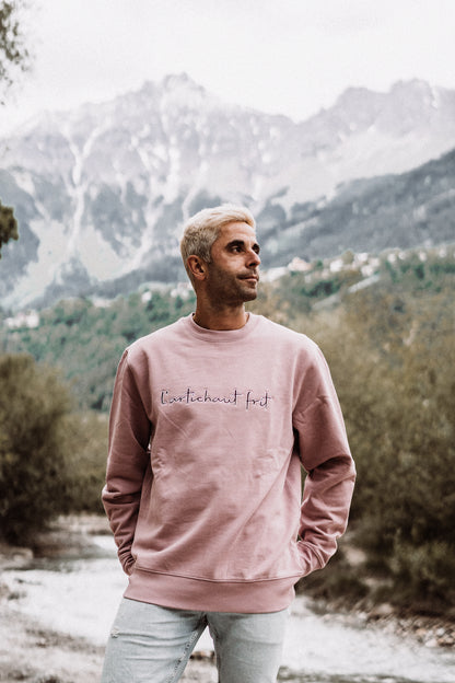 Embroidery Sweater pink